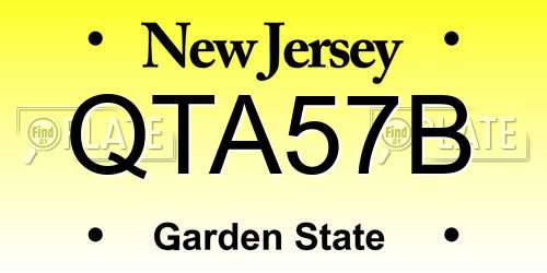 QTA57B New Jersey License Plate