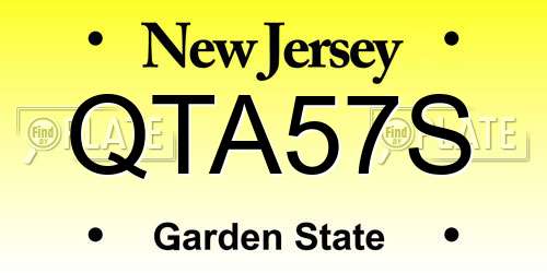 QTA57S New Jersey License Plate
