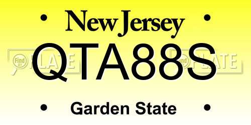 QTA88S New Jersey License Plate