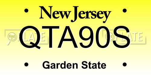 QTA90S New Jersey License Plate