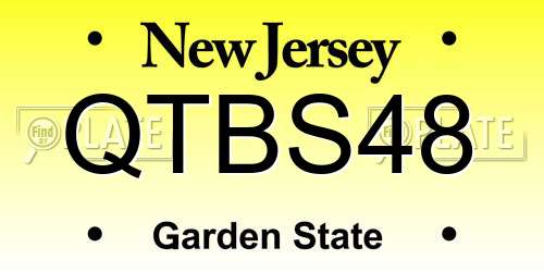 QTBS48 New Jersey License Plate