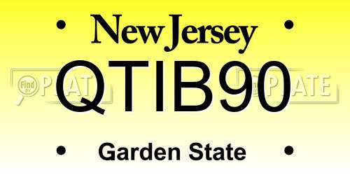 QTIB90 New Jersey License Plate