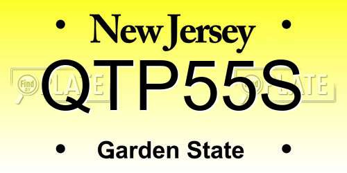 QTP55S New Jersey License Plate