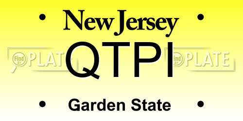 QTPI New Jersey License Plate