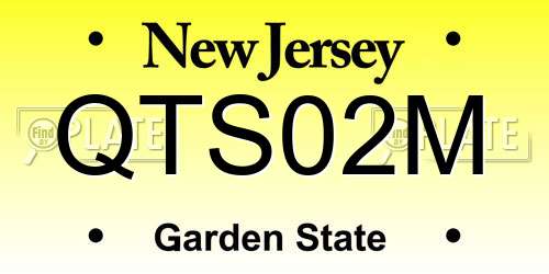 QTS02M New Jersey License Plate