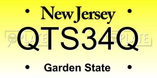 QTS34Q New Jersey License Plate
