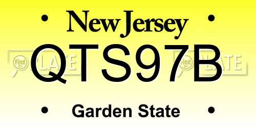 QTS97B New Jersey License Plate