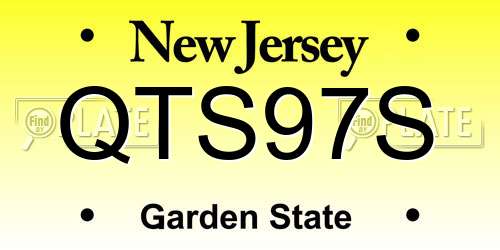 QTS97S New Jersey License Plate