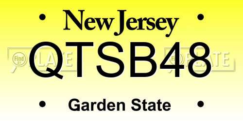 QTSB48 New Jersey License Plate