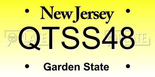 QTSS48 New Jersey License Plate