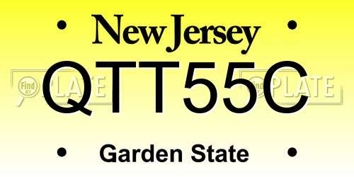 QTT55C New Jersey License Plate