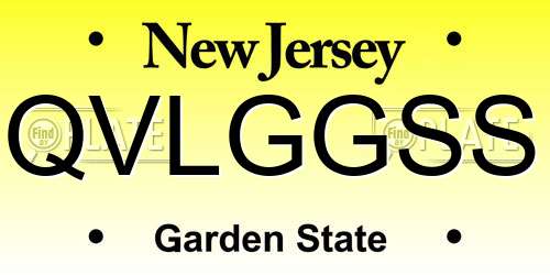 QVLGGSS New Jersey License Plate