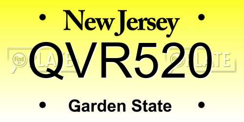 QVR520 New Jersey License Plate