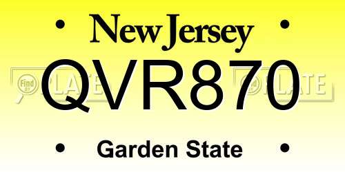 QVR870 New Jersey License Plate