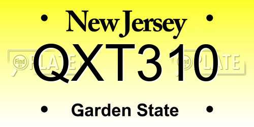 QXT310 New Jersey License Plate