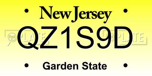 QZ1S9D New Jersey License Plate