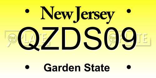 QZDS09 New Jersey License Plate