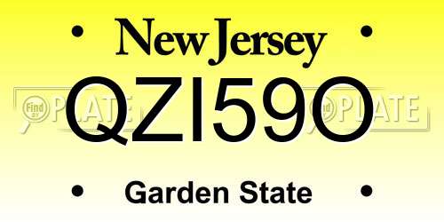 QZI59O New Jersey License Plate