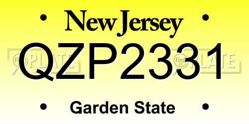 QZP2331 New Jersey License Plate