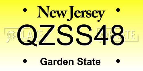 QZSS48 New Jersey License Plate