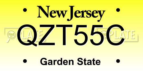 QZT55C New Jersey License Plate