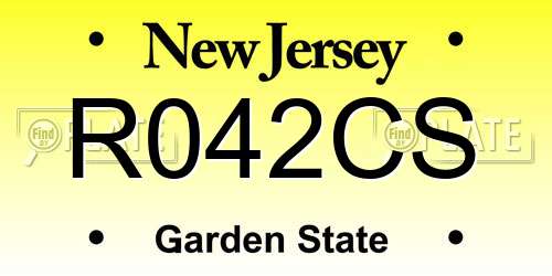 R042CS New Jersey License Plate