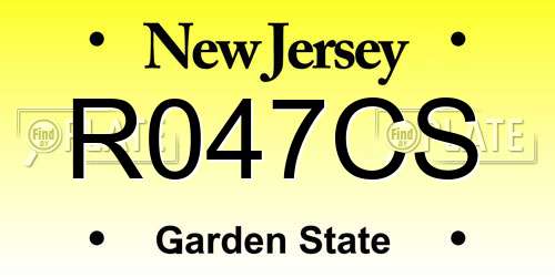 R047CS New Jersey License Plate