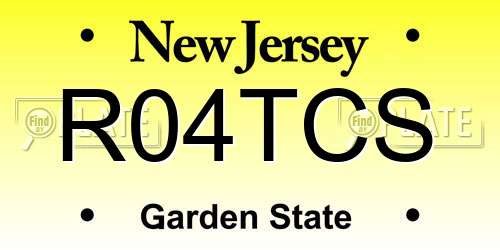R04TCS New Jersey License Plate