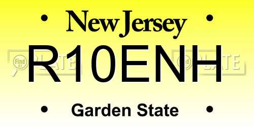 R10ENH New Jersey License Plate