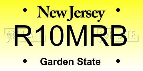 R10MRB New Jersey License Plate