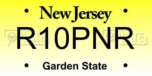 R10PNR New Jersey License Plate
