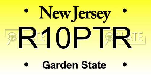 R10PTR New Jersey License Plate