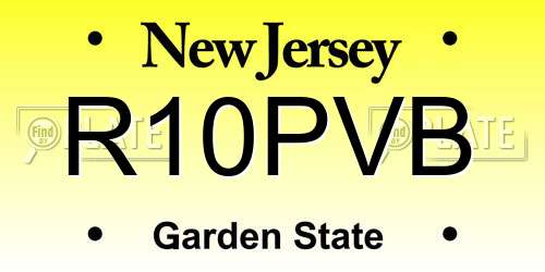 R10PVB New Jersey License Plate