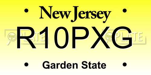 R10PXG New Jersey License Plate