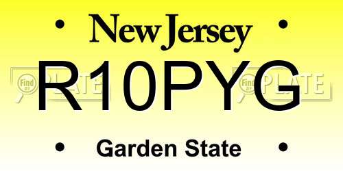 R10PYG New Jersey License Plate