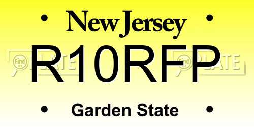 R10RFP New Jersey License Plate