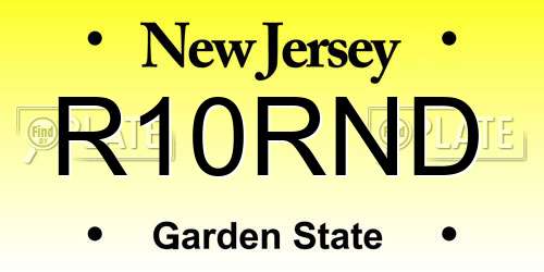 R10RND New Jersey License Plate