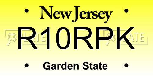 R10RPK New Jersey License Plate