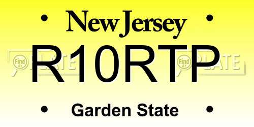 R10RTP New Jersey License Plate