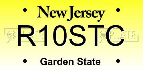 R10STC New Jersey License Plate
