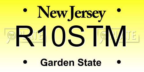 R10STM New Jersey License Plate