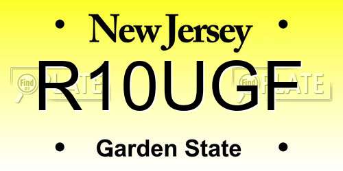 R10UGF New Jersey License Plate