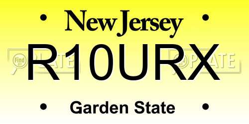 R10URX New Jersey License Plate