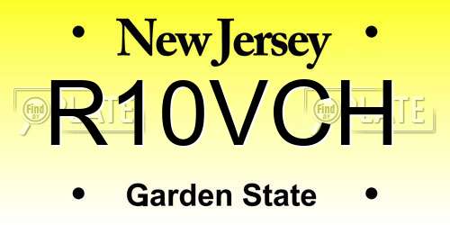 R10VCH New Jersey License Plate