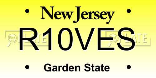 R10VES New Jersey License Plate
