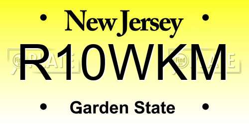 R10WKM New Jersey License Plate