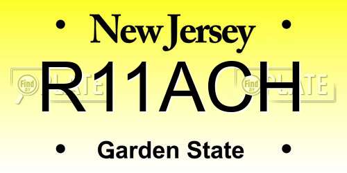 R11ACH New Jersey License Plate