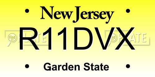 R11DVX New Jersey License Plate