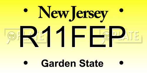 R11FEP New Jersey License Plate