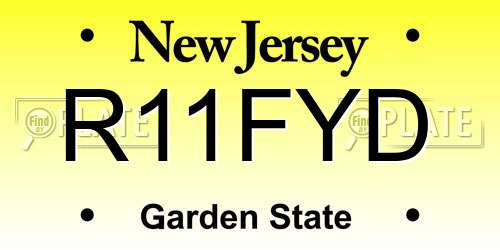 R11FYD New Jersey License Plate
